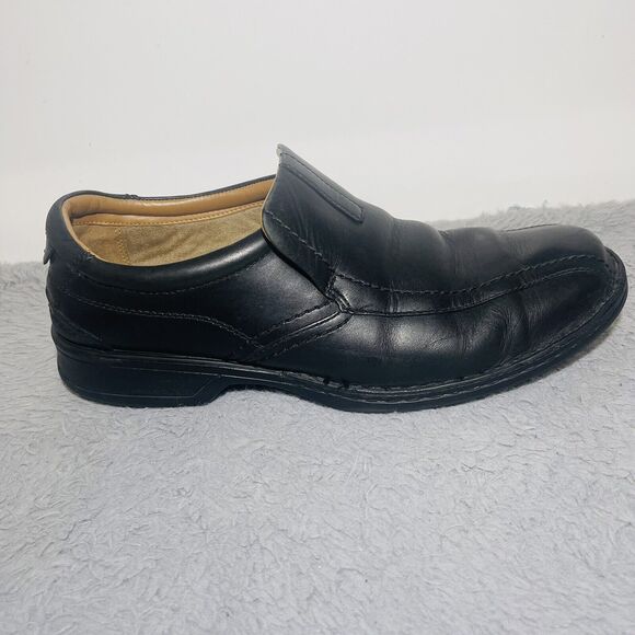 CLARK COLLECTION SOFT CUSHION WITH ORTHOLITE MEN BLAC DRESS SHOE SIZE 11 - Picture 9 of 12
